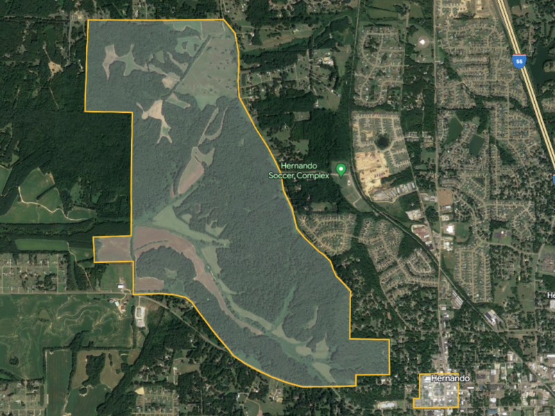 Premiere Property – 1,100 +/- Acres in The Fastest Growing County in Mississippi- Only 12 Miles from Memphis and 14 Miles from Memphis International Airport